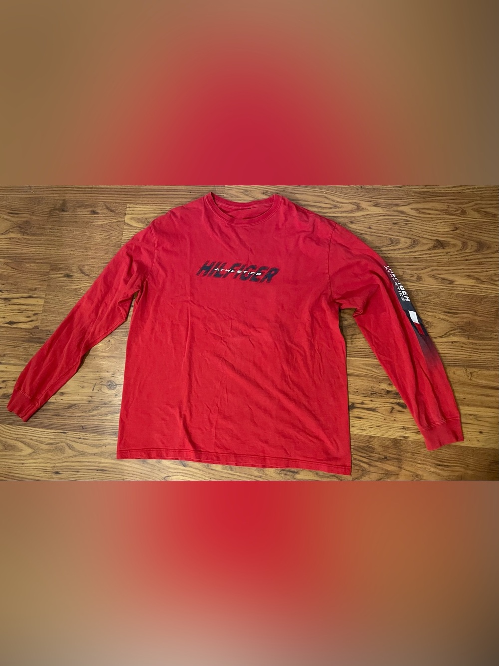 Vintage Tommy Hilfiger Red Short Sleeve Athletics Tee
